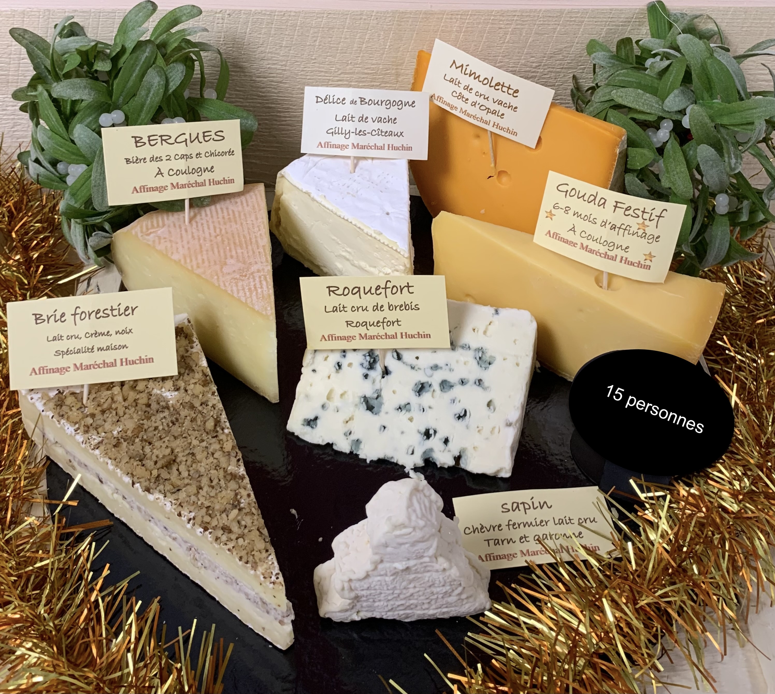 Plateau fin de repas 15 personnes